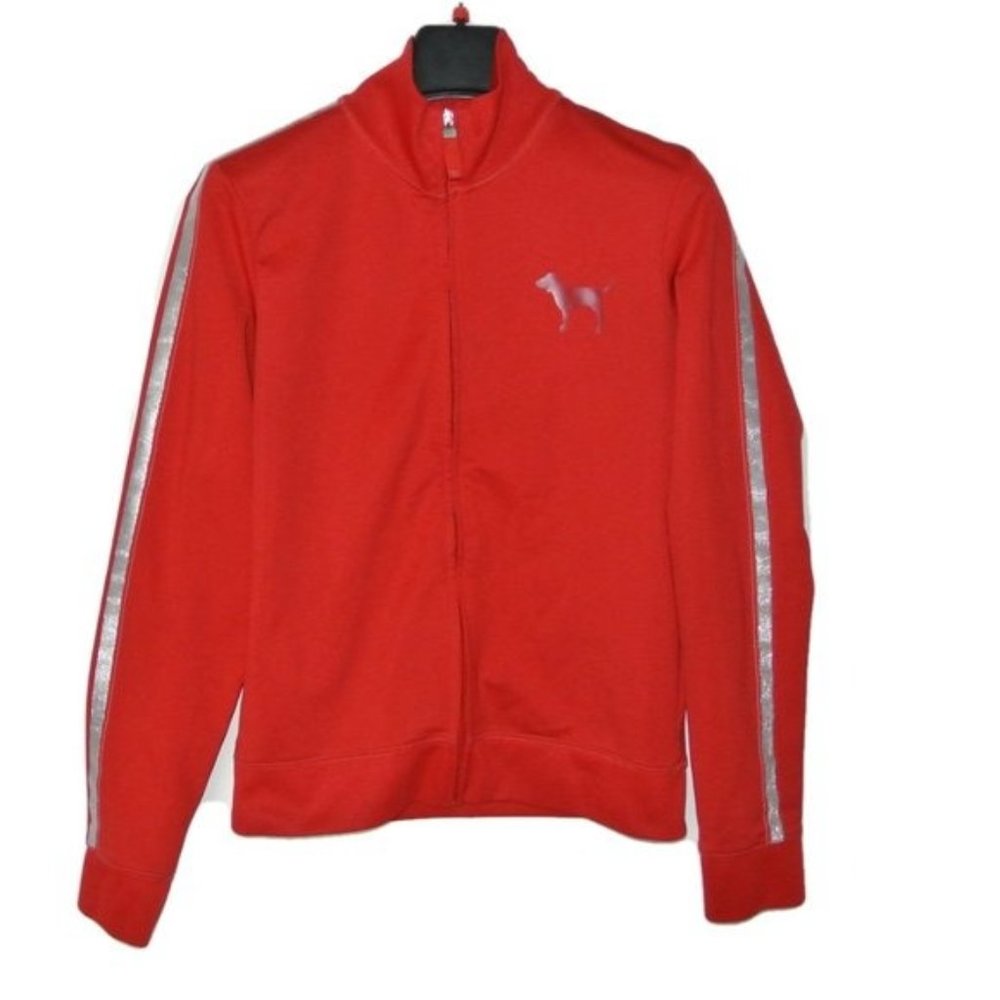 Pink Victoria's Secret Retro Red Zipper Jacket M